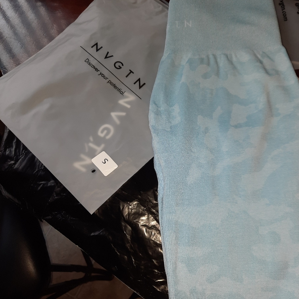 Icy blue camo leggings